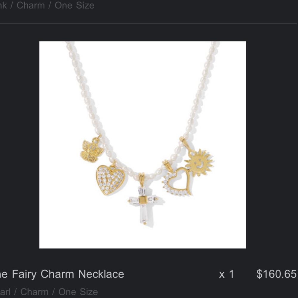 Vanessa Mooney fairy charm necklace